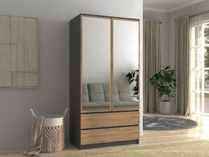 Ormar Elbvelu 116, Antracit, Artisan hrast, 180x90x50cm