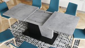 NOBLE NOIR Beton Millenium/Crni Mat - SKLOPIVI STOL DO 218 cm, za 8, 10 osoba