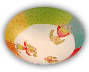Rainbow Rabbit - okrugla stropna lampa za dječju sobu