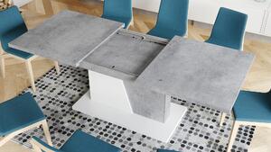 NOBLE NOIR Beton Millenium/Bijeli Mat - SKLOPIVI STOL DO 218 cm, za 8, 10 osoba