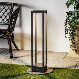 Lucande LED putna svjetiljka Carlota, antracit, 65 cm, metal, Crno, Metal