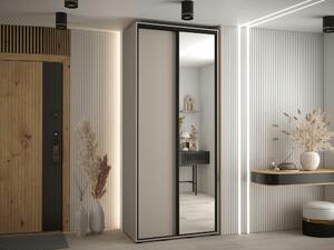 Ormar Hartford 496, Crna, Kašmir, 235x100x60cm