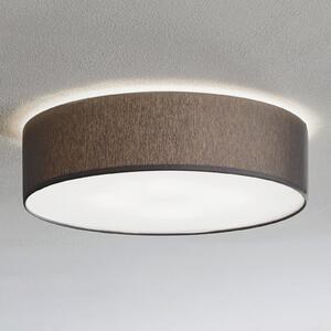 TK Lighting Stropna svjetiljka Rondo, siva Ø 45 cm, prigušiva, Sivo, spavaća soba, Tkanina / tekstil