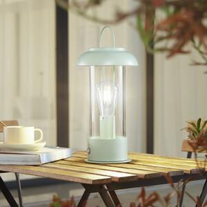 Lindby baterijska stolna lampa Yvette, zelena, IP44, dimer na dodir