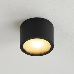 Arcchio Downlight Nieva, G9, crna, okrugla, Ø 10 cm, metal, prigušiva, Crno, Područje hodnika, Aluminij