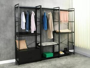 Set za hodnik Detroit 353, Crna, 200x480x40cm