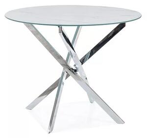 Stol Detroit 372, Srebro, Bijeli mramor, 71cm