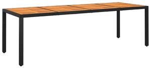 VidaXL Vrtni stol 250x100x75 cm od bagremovog drva i poliratana crni