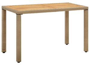 VidaXL Vrtni stol bež 123 x 60 x 74 cm od poliratana i drva bagrema