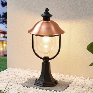 Lindby Podna lampa Clint, 53 cm, metal, otporna na morsku vodu, E27, prigušiva, Bakar, Aluminij, fenjer