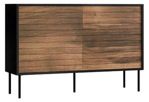 Komoda Flosoru 101, Crna, Orah, 81x120x40cm