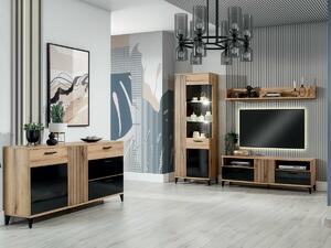 Dnevni boravak Camcate 116, Hrast, Sjajno crna
