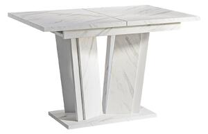 Stol Goodyear 130, Bijeli mramor, Sjajno bijela, 75x80cm