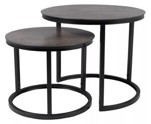 Set pomoćnih stolića Detroit 495, Siva, Crna, 45cm