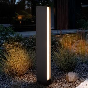 Lucande LED putna svjetiljka Lirka, 2 žarulje, siva, metal, 60cm, Crno, Aluminij