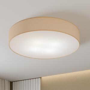 TK Lighting Rondo stropno svjetlo, bež Ø 80 cm, prigušiva, Bež, spavaća soba, Tkanina / tekstil