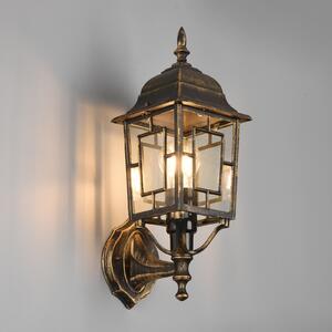 Trio Lighting Vanjska zidna svjetiljka Volturno, utičnica na vrhu, boja antičke hrđe, prigušiva, Smeđa / hrđa, Aluminij