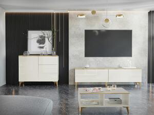 Dnevni boravak Comfivo Virfera 107, Zlatno, Beige, Sjaj Beige