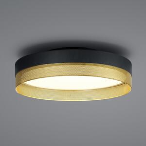 LED stropno svjetlo Mesh, Ø 45 cm, crno/zlatno