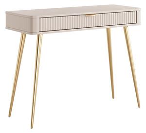 Konzola Versoe 110, Beige, S ladicama, 78x101x38cm