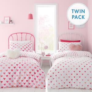 4-dijelna dječja posteljina za krevet za jednu osobu 135x200 cm So Soft Hearts and Stripes – Catherine Lansfield