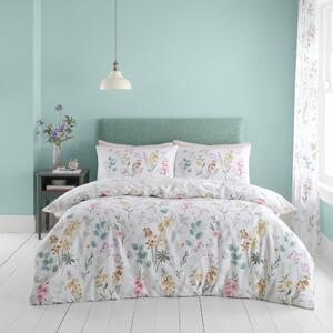 Bijela posteljina za bračni krevet 200x200 cm Emilia Floral – Catherine Lansfield
