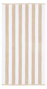 Bijeli/bež pamučan ručnik 70x120 cm Stripe Jacquard – Bianca