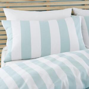 Bijela/plava posteljina za krevet za jednu osobu 135x200 cm Cove Stripe – Catherine Lansfield