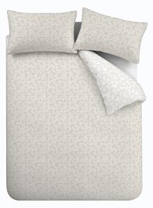 Bijela/bež pamučna posteljina za bračni krevet 200x200 cm Shadow Leaves – Bianca