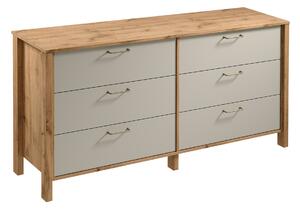 Komoda Venmelu 104, Beige, Wotan hrast, 81x171x47cm