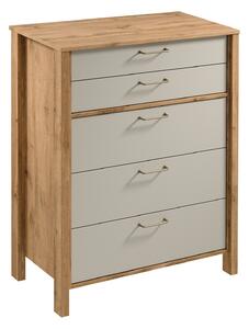 Komoda Venmelu 103, Beige, Wotan hrast, 109x90x47cm