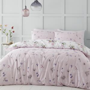 Bijela/ružičasta posteljina za krevet za jednu osobu 135x200 cm Songbird – Catherine Lansfield