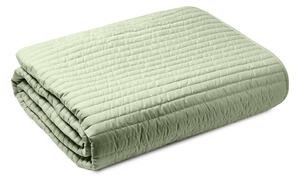 Zeleni prošiven prekrivač za bračni krevet 220x230 cm Quilted Lines – Bianca