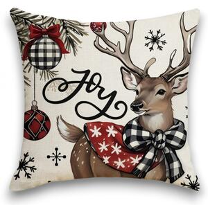 Božićna jastučnica DEER WISH 45x45 cm, bež