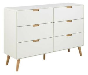 Komoda Norsica 850, Hrast, Bijela, 90x135x40cm