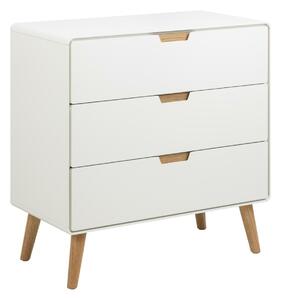 Komoda Norsica 849, Bijela, Hrast, 80x80x40cm