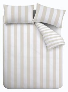 Bijela/bež posteljina za krevet za jednu osobu 135x200 cm Cove Stripe – Catherine Lansfield