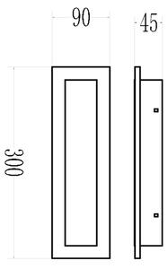 Zidna lampa Wow 10W 3CCT IP54 30cm