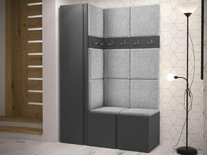 Set za hodnik Hartford 471, Grafit, Svijetlo siva, 186x124x44cm