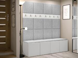 Set za hodnik Hartford 268, Bijela, Svijetlo siva, 186x168x45.6cm