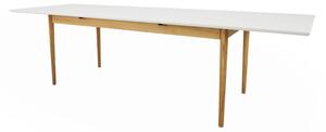 Proširiv blagovaonski stol s bijelom pločom stola 90x195 cm Skagen – Tenzo
