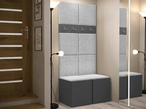 Set za hodnik Hartford 267, Grafit, Svijetlo siva, 186x84x45.6cm