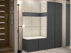 Set za hodnik Hartford 266, Svijetlo smeđa, Grafit, 186x158x45.6cm