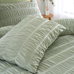 Svijetlo zelena posteljina za krevet za jednu osobu 135x200 cm Seersucker Gingham Check – Catherine Lansfield