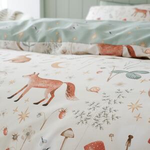 Zelena/bež posteljina za krevet za jednu osobu 135x200 cm Enchanted Twilight Animals – Catherine Lansfield