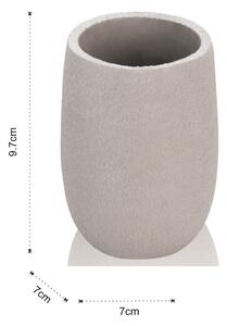 Bež set pribora za kupaonicu od polyresina Cement – Tomasucci