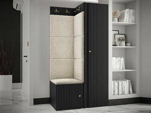 Set za hodnik Hartford 390, Crna, Svijetlo smeđa, 186x82x46cm