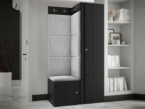 Set za hodnik Hartford 390, Crna, Svijetlo siva, 186x82x46cm