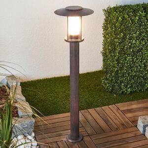 Lindby LED svjetiljka za put Pavlos, 76 cm, boja hrđe, nehrđajući čelik, Smeđa / hrđa, Metal