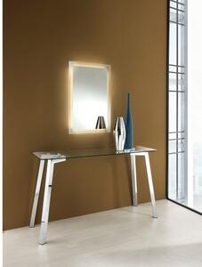Pomoćni stol sa staklenom pločom stola u srebrnoj boji 40x125 cm Kirk – Tomasucci